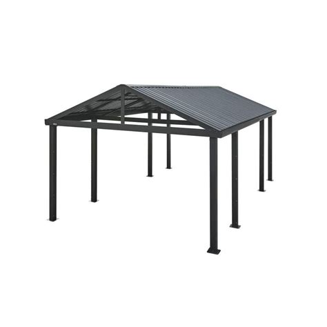 Sojag 12-ft W x 20-ft L x 10-ft H Grey Metal Carport Lowes.com | Metal ...