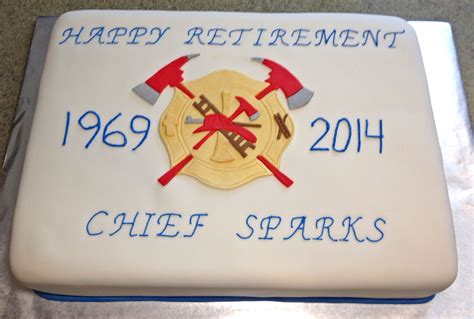 Fire department Retirement Cake. | Fireman cake, Retirement party ...