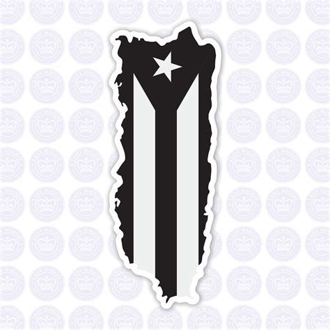 Puerto Rico 9 stickers set Puerto Rican flag decals bumper car auto ...