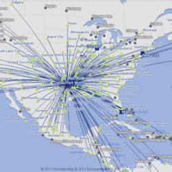 American Airlines Route Map