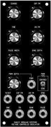 Voltage Controlled Oscillator (VCO) for analogue modular synthesizers