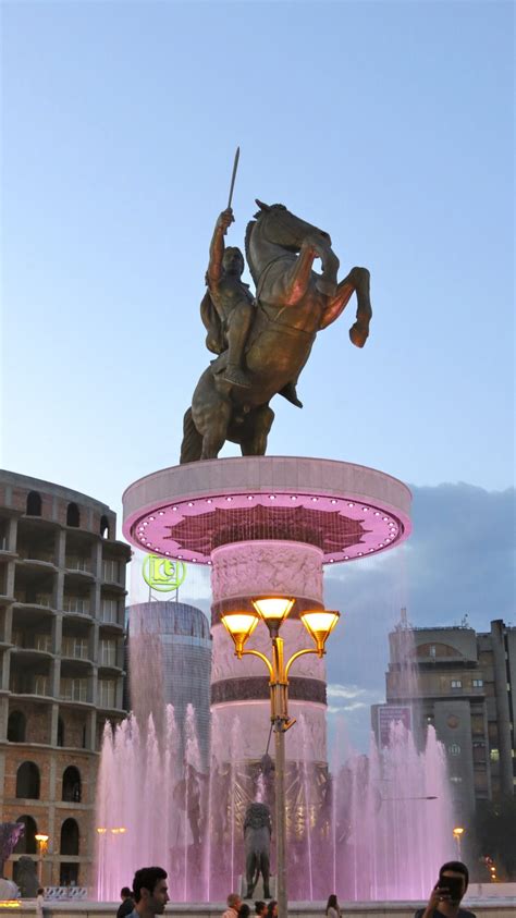 Equestrian statue of Alexander the Great in Skopje Macedonia