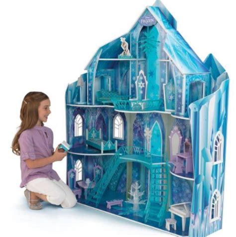 Frozen Dollhouse Disney Ice Castle Princess Elsa Lightup Doll House w ...