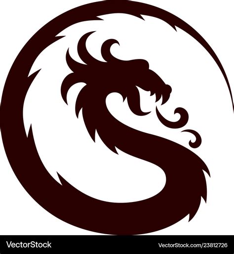 A dragon symbol Royalty Free Vector Image - VectorStock