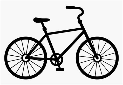 Bicycle Black And White Clipart