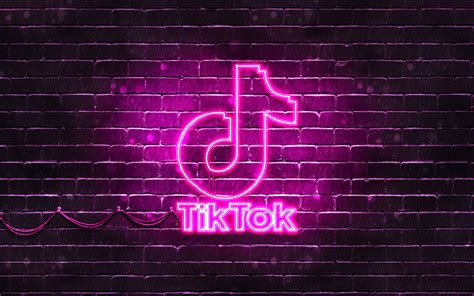 Download Neon Pink Tiktok Logo Wallpaper | Wallpapers.com