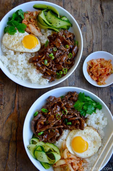 Easy Beef Bulgogi Bowls - Just a Taste