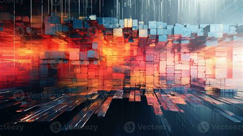 abstract glitch aesthetics, digital art illustration 26692802 Stock ...