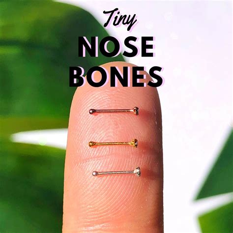 TINY 1mm Nose Bone Nose Piercing Ball Nose Stud Dainty Nose - Etsy