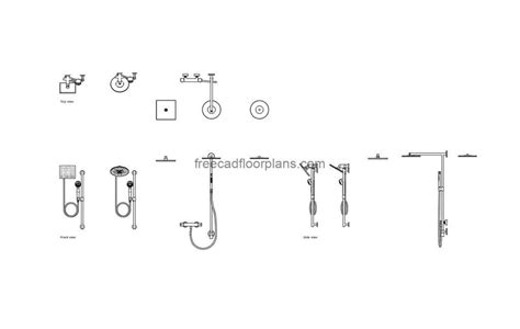 Kohler Rain Shower Heads - Free CAD Drawings