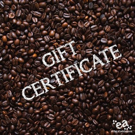 Coffee Gift Certificate Printable Free | For Subscriptions