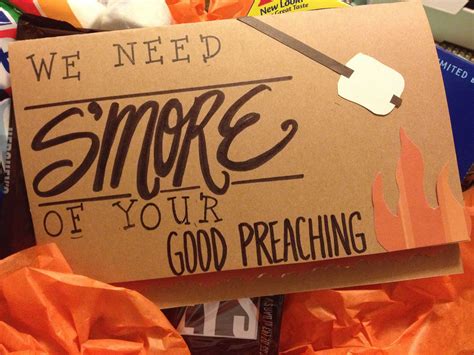 DIY "we need s'more of your good preaching" card for a ... | Pastor ...