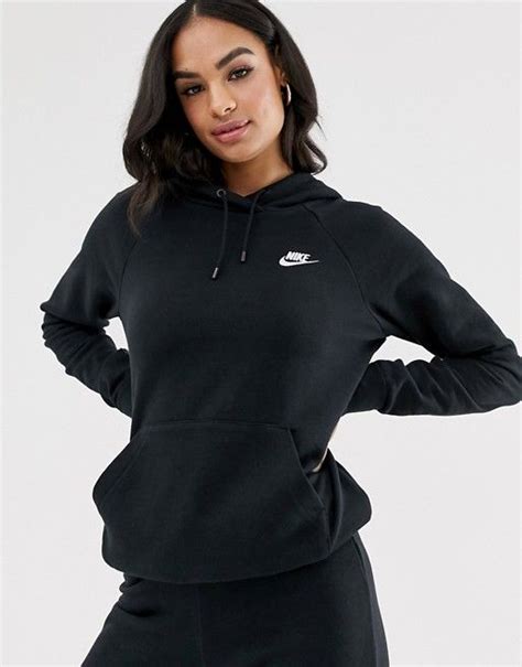 Nike black essentials hoodie | ASOS | Nike hoodie outfit, Black nike ...