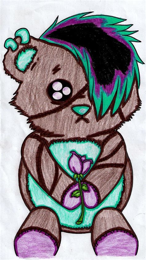 Emo Teddy Bear by RoyalCrownMarch on DeviantArt