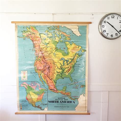 Vintage America Map Vintage Map Wall Art Wall Decor Housewarming Gift ...