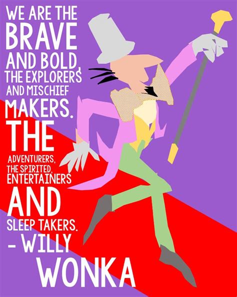 Willy Wonka Inspirational Quote Art Print | Etsy