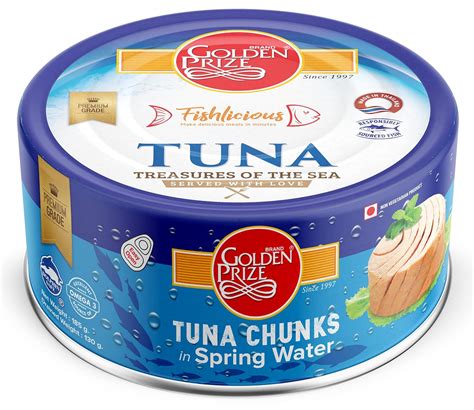 Golden Prize Canned Tuna Chunks in Spring Water, 185g (Pack of 1 ...