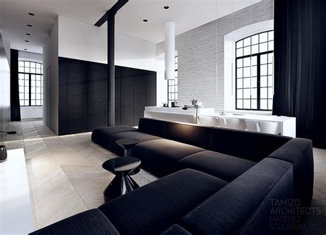 Black L shaped sofa | Interior Design Ideas