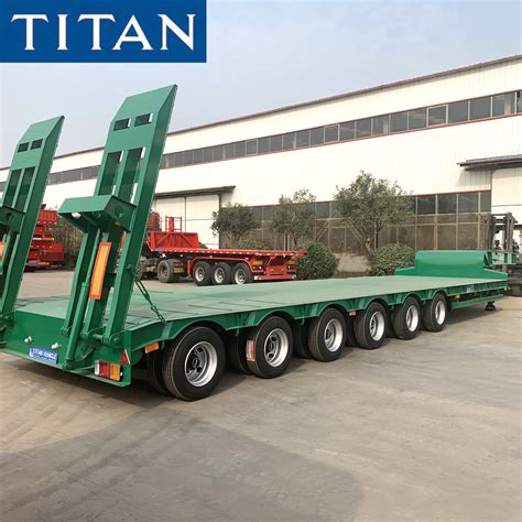 China Multi function 6 Axle 80ton Low Bed Trailer for Nigeria