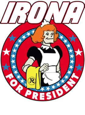 Irona For President Richie Rich Cartoon Comic Book Robot Maid T Shirt