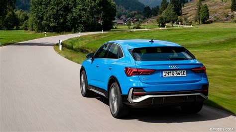 Audi Q3 Sportback | 2020MY (Color: Turbo Blue) | Rear Three-Quarter