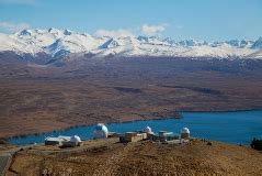 Southern lights in Lake Tekapo, New Zealand Aurora Australis