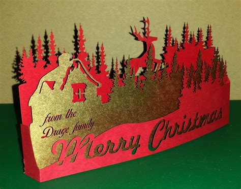 Iron Mammoth's Studio: Laser Cut Christmas Card