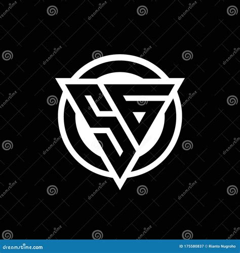 SG Logo with Negative Space Triangle Shape and Circle Rounded Stock ...