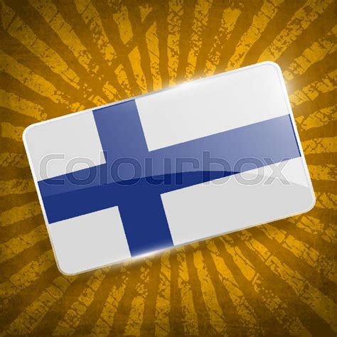 Flag of Finland with old texture. ... | Stock vector | Colourbox