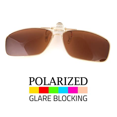 POLARIZED FLIP UP CLIP ON SUNGLASSES 100% UV 400 PROTECTION FISHING ...