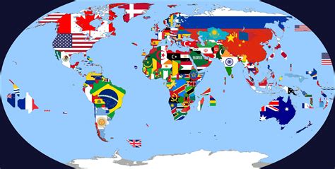 Map of the World using each countries flag... : r/vexillology