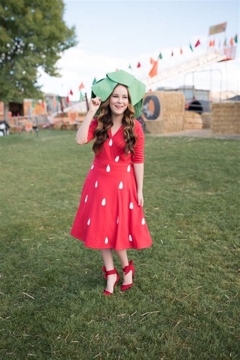 DIY Strawberry Costume | Modest Style | A Modest Fashion Blog