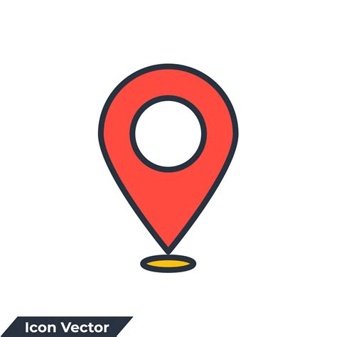 pinpoint icon logo vector illustration. pin, pointer symbol template ...