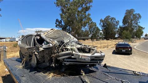 Woman hospitalized after high-speed crash on Highway 99