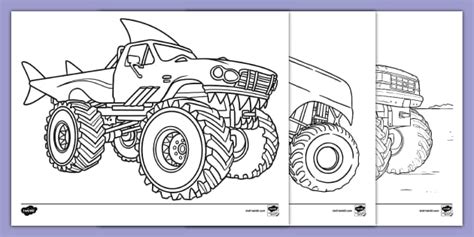 Printable Monster Truck Coloring Pages - Twinkl CA - Twinkl