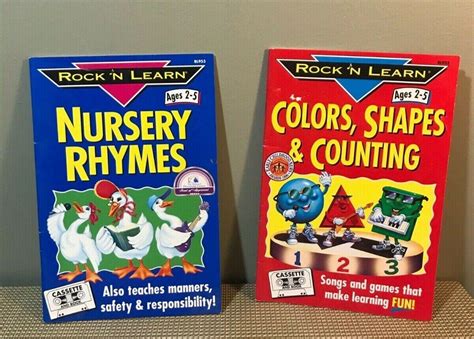 Rock N Learn Nursery Rhymes & Color, Shapes & Counting - 1990's Book ...