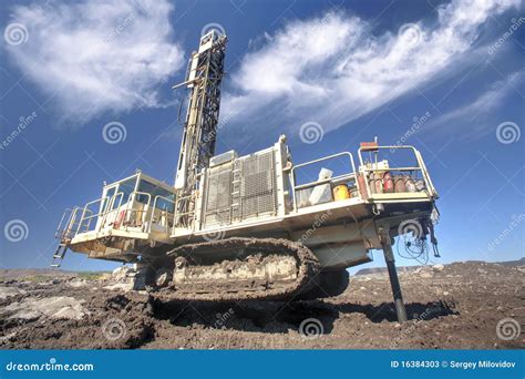 DRILLING MACHINE stock image. Image of mineral, explosion - 16384303