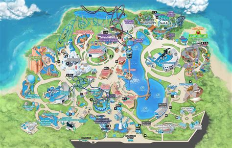 SeaWorld Orlando Park Map | Theme park map, Orlando map, Seaworld orlando