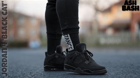 Review + On Feet | Air Jordan 4 'Black Cat' 2020 | Ash Bash - YouTube