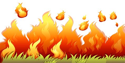 An isolated bushfire on white background 605625 Vector Art at Vecteezy