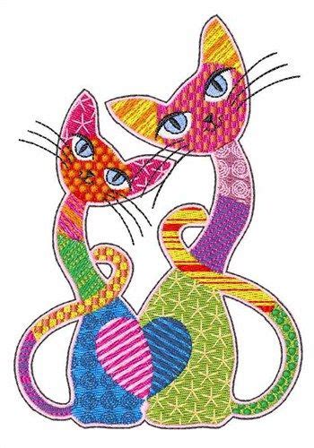 Patch Cats Embroidery Design | AnnTheGran | Quilting designs, Machine ...