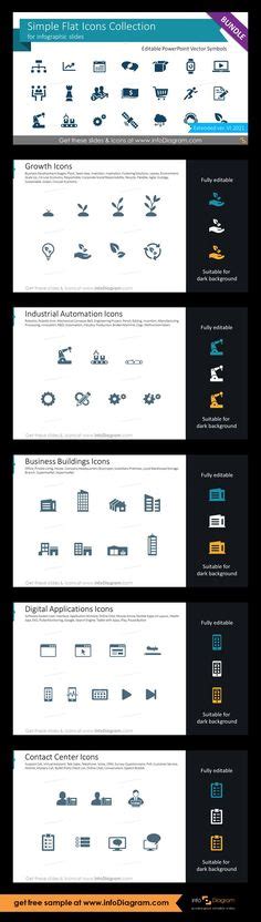 30 Simple Flat Icons for infographics ideas | business presentation ...