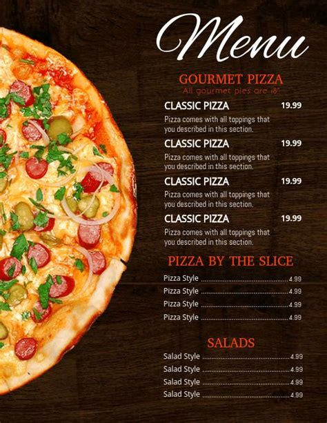 Pizza Menu Template | ubicaciondepersonas.cdmx.gob.mx