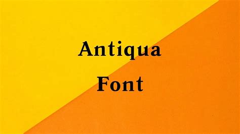 Antiqua Font Free Download