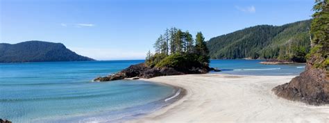 Beautiful panoramic view of sandy beach on Pacific Ocean Coast. Taken ...