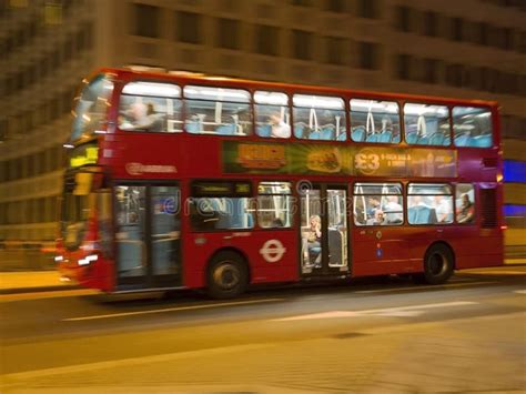 London, UK, 4 September 2013: Double Decker Bus at Night. Editorial ...