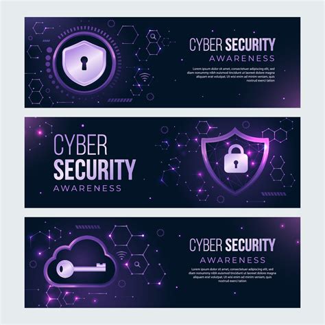 Cyber Security Awareness Banners 12226051 Vector Art at Vecteezy