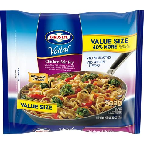 Birds Eye Voila! Family Size Chicken Stir Fry, Frozen Meal, 60 OZ ...