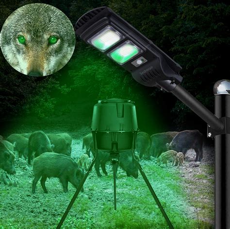 Hog Lights Set for Night Hunting, Deer Night Feeder Lights, Solar ...