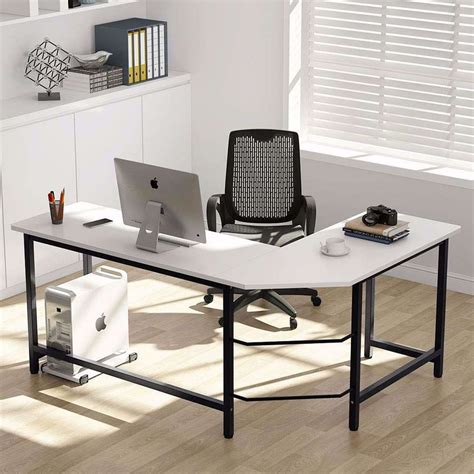 Tribesigns Modern L-Shaped Desk Corner Computer Desk PC Laptop Study ...